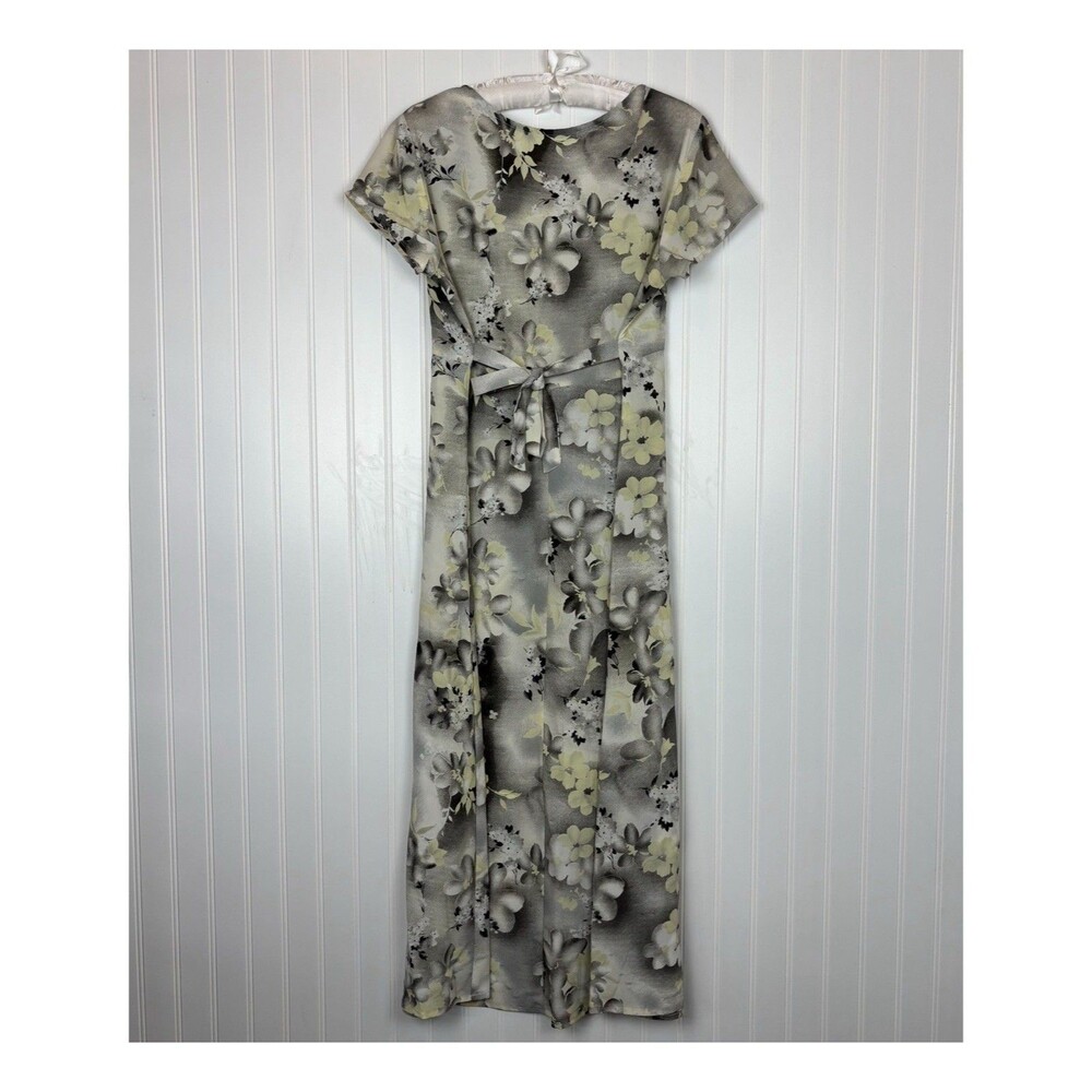 Vintage 90s Maxi Dress M/L Empire Babydoll Floral Regency Whimsygoth Grunge Y2K - Picture 2 of 10